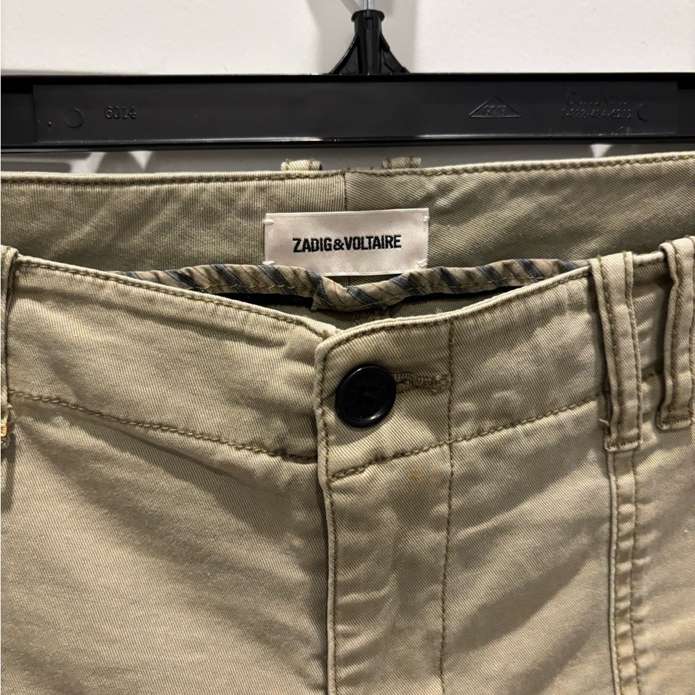 ZADIG & VOLTAIRE Zadig Women's Khaki Palma Grunge Cargo Pants - Picture 5 of 5